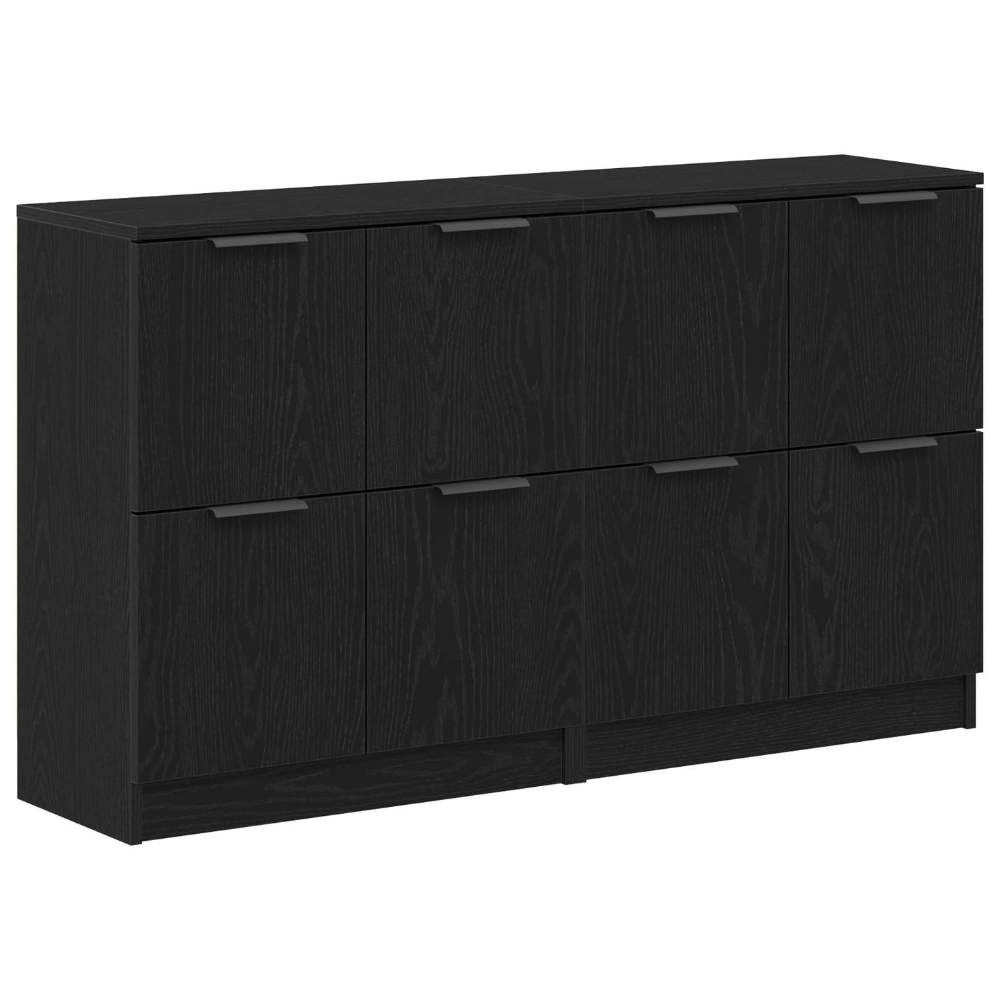 Sideboard 2 stk. Sort eg 60 x 30 x 70 cm Konstrueret træ