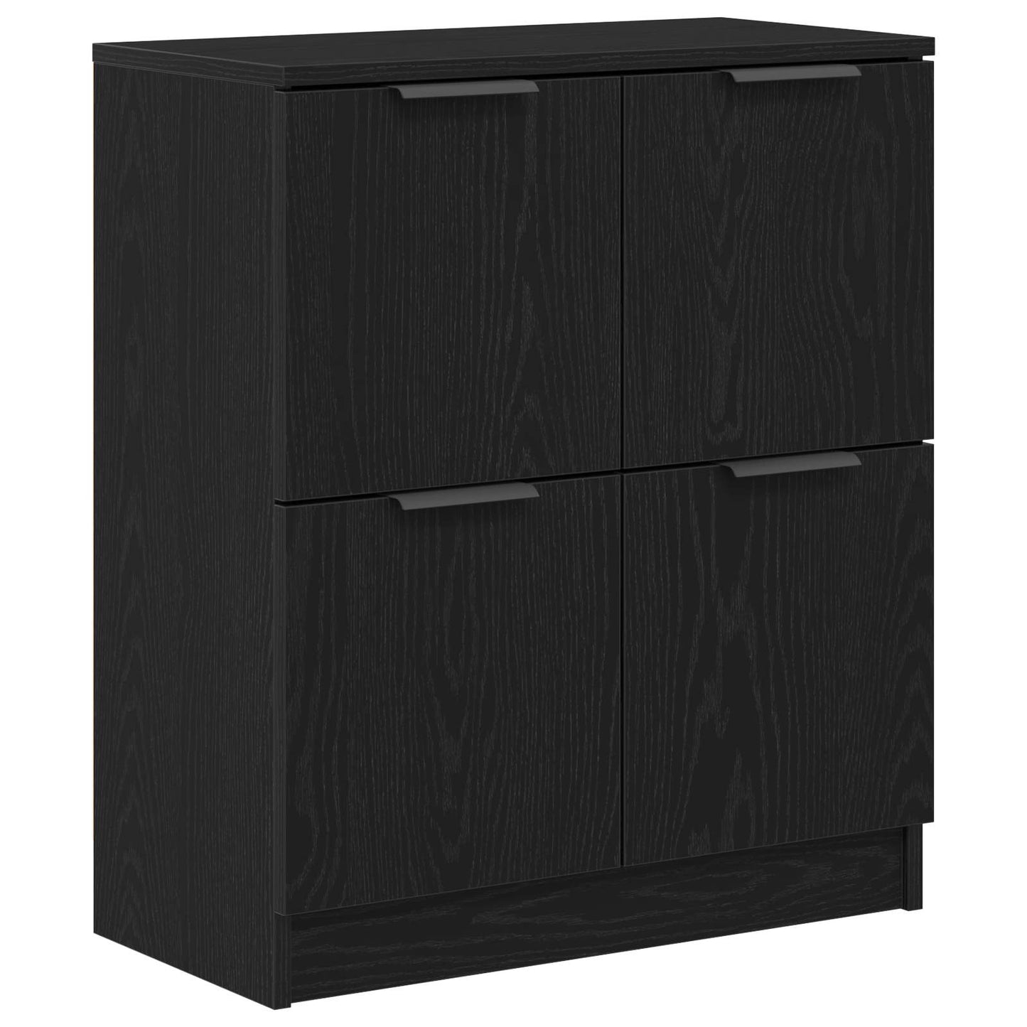 Sideboard 2 stk. Sort eg 60 x 30 x 70 cm Konstrueret træ