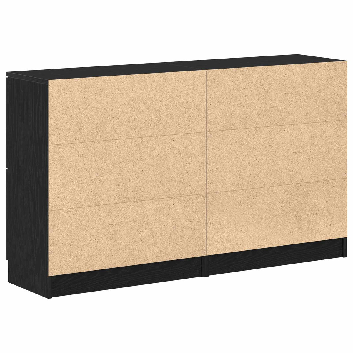 Sideboard 2 stk. Sort eg 60 x 30 x 70 cm Konstrueret træ