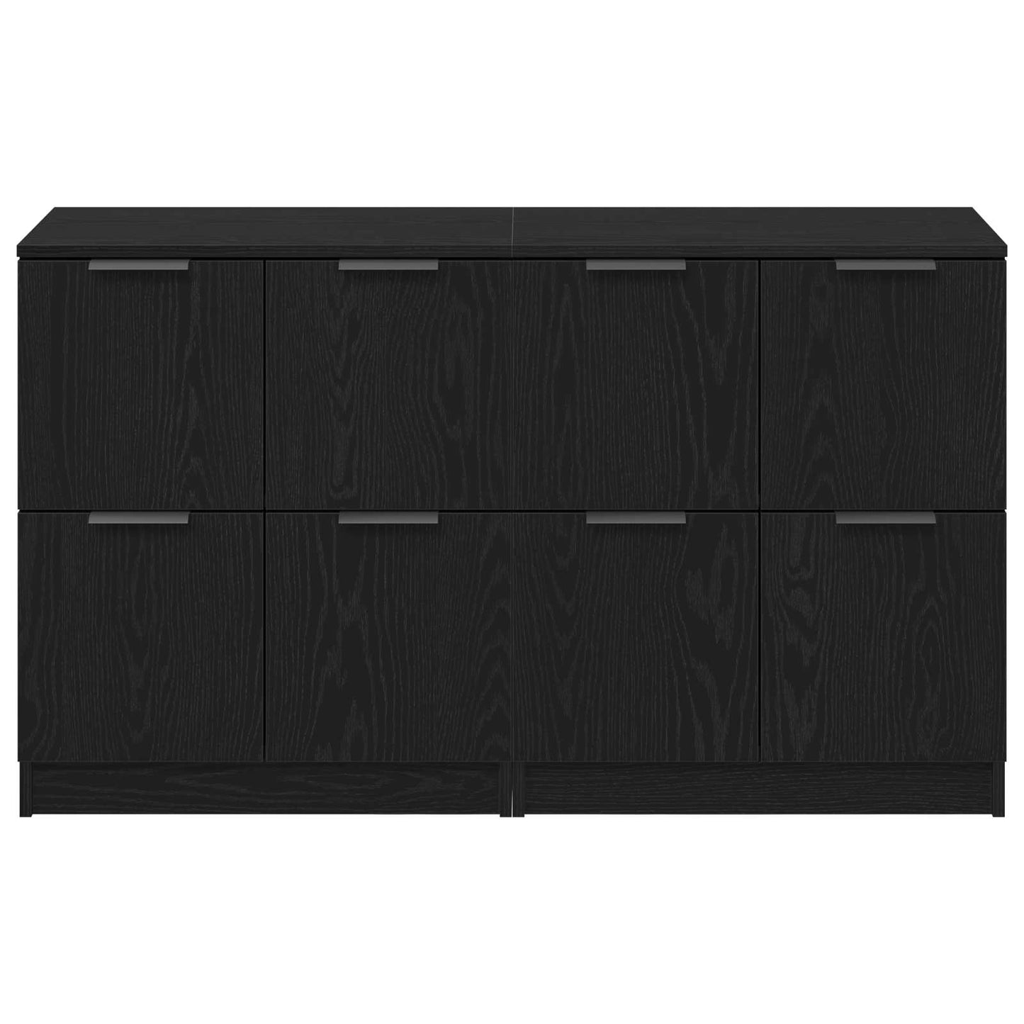 Sideboard 2 stk. Sort eg 60 x 30 x 70 cm Konstrueret træ