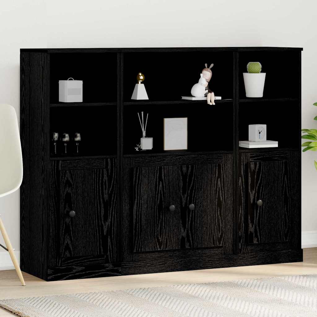 Highboard Sort eg 132 x 35,5 x 103,5 cm Konstrueret træ