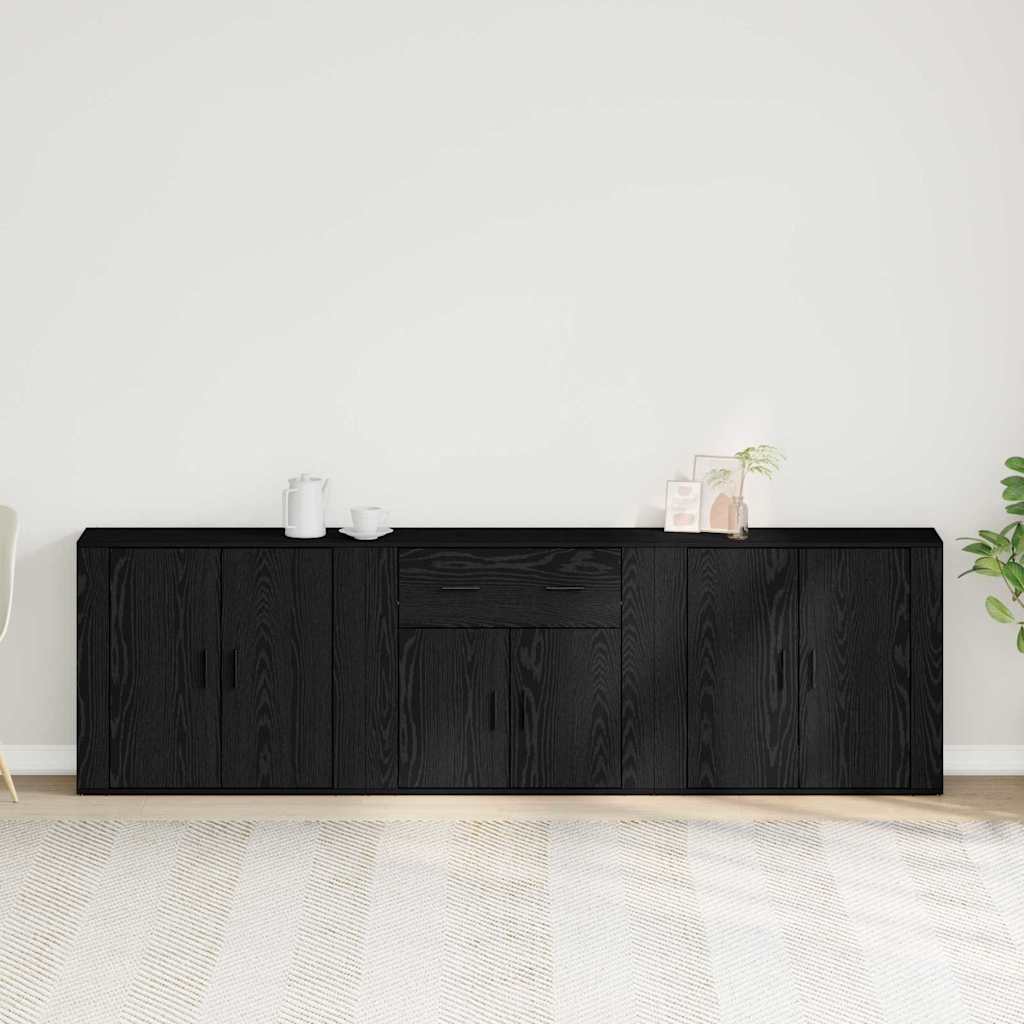 Sideboard Sort eg 240 x 33 x 70 cm Konstrueret træ