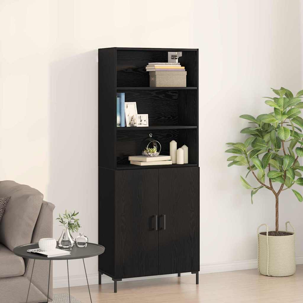 Highboard Sort eg 69,5 x 34 x 180 cm Konstrueret træ