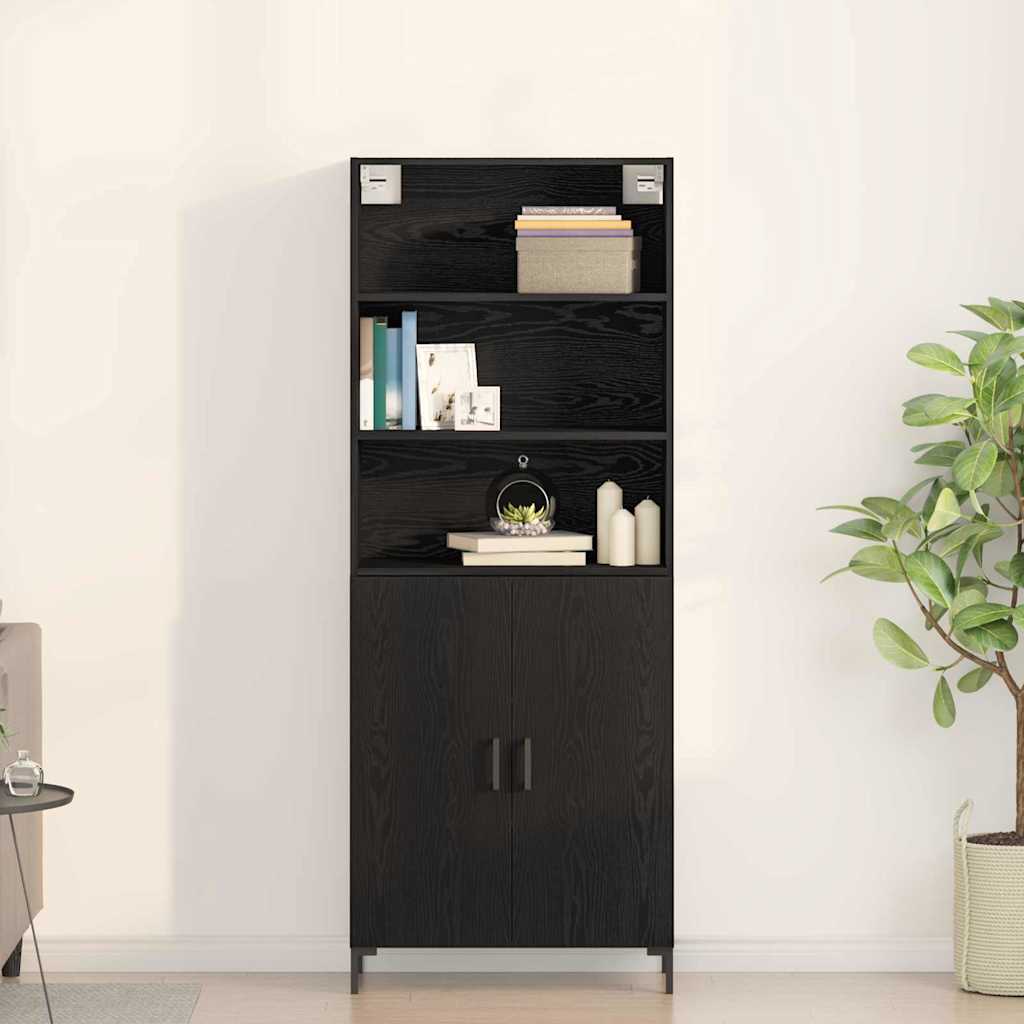 Highboard Sort eg 69,5 x 34 x 180 cm Konstrueret træ