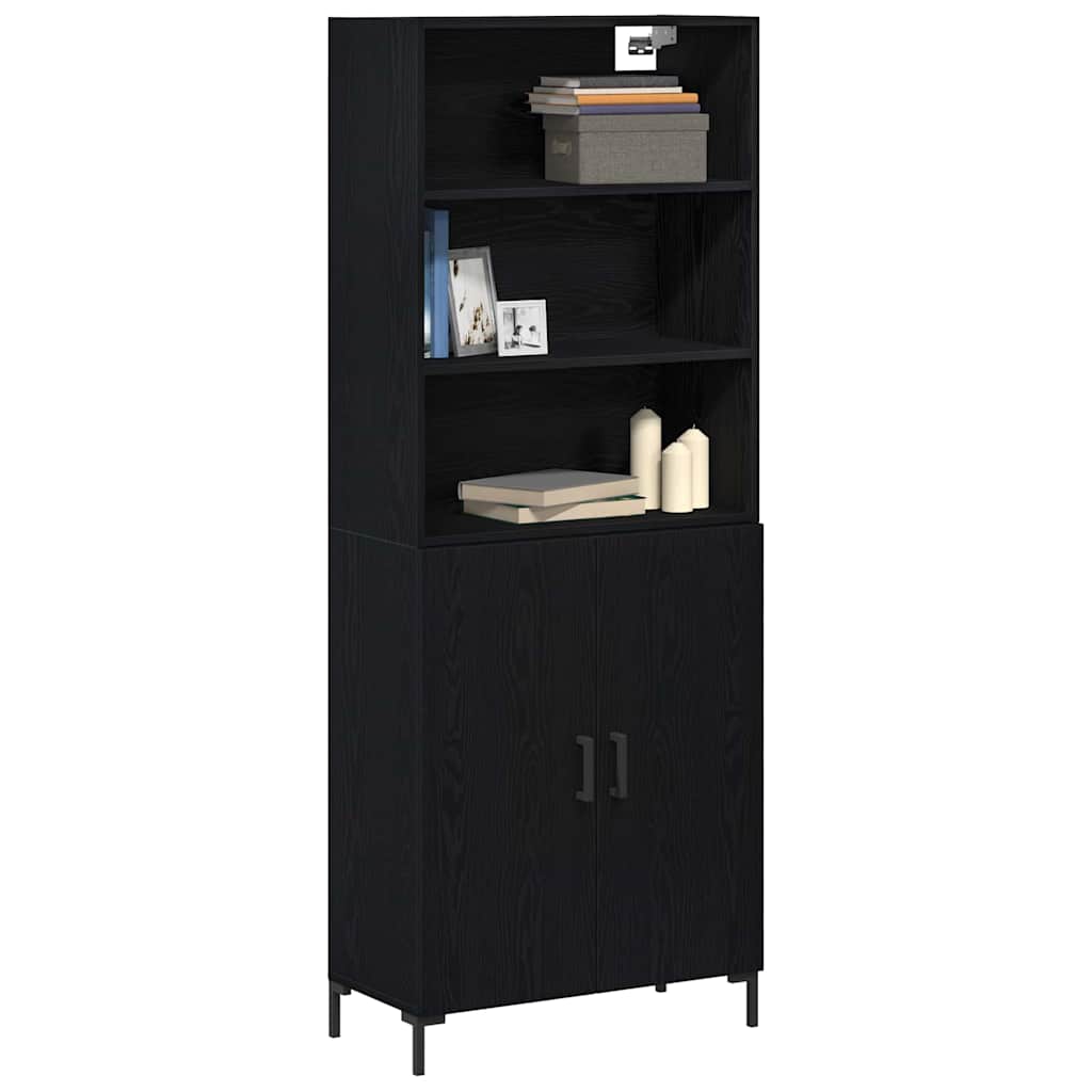 Highboard Sort eg 69,5 x 34 x 180 cm Konstrueret træ