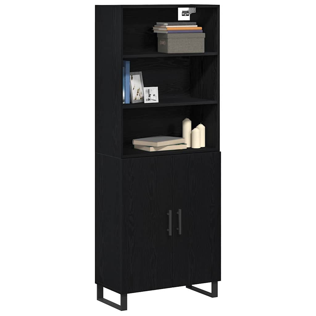 Highboard 2 stk. Sort eg 69,5 x 34 x 180 cm