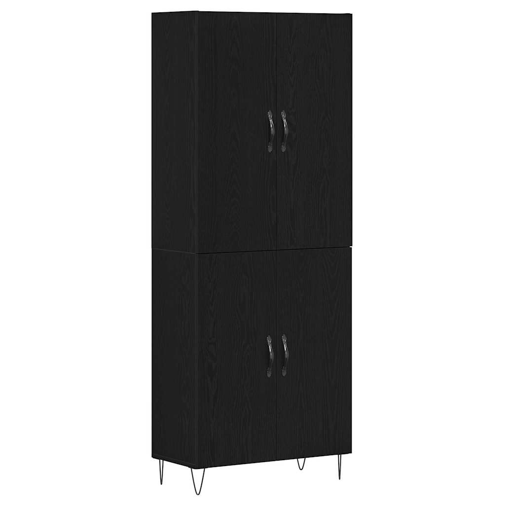 Highboard 2 stk. Sort eg 69,5 x 34 x 180 cm Konstrueret træ