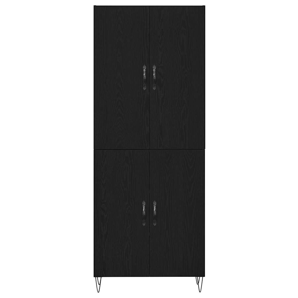Highboard 2 stk. Sort eg 69,5 x 34 x 180 cm Konstrueret træ