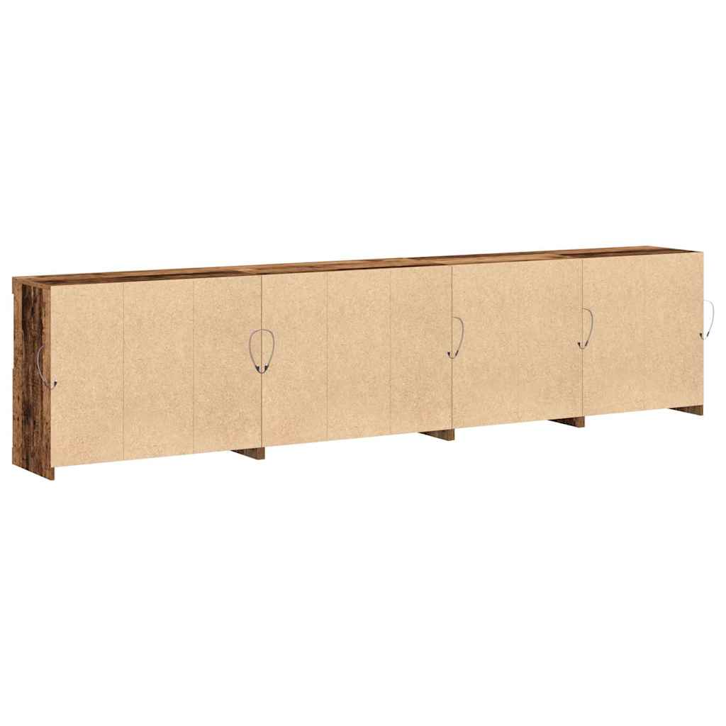LED Sideboard Gammelt træ 283 x 37 x 67 cm Konstrueret træ