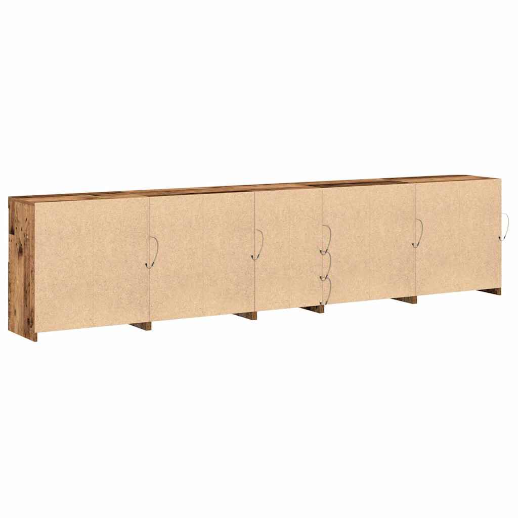 LED Sideboard Gammelt træ 283 x 37 x 67 cm Konstrueret træ