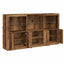 LED Sideboard Gammelt træ 181,5 x 37 x 100 cm Konstrueret træ