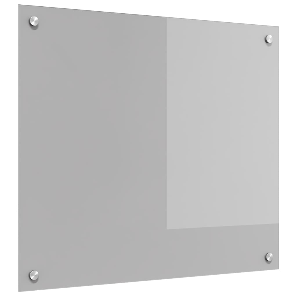 Køkkenbacksplash Lysegrå 70 x 60 cm hærdet glas