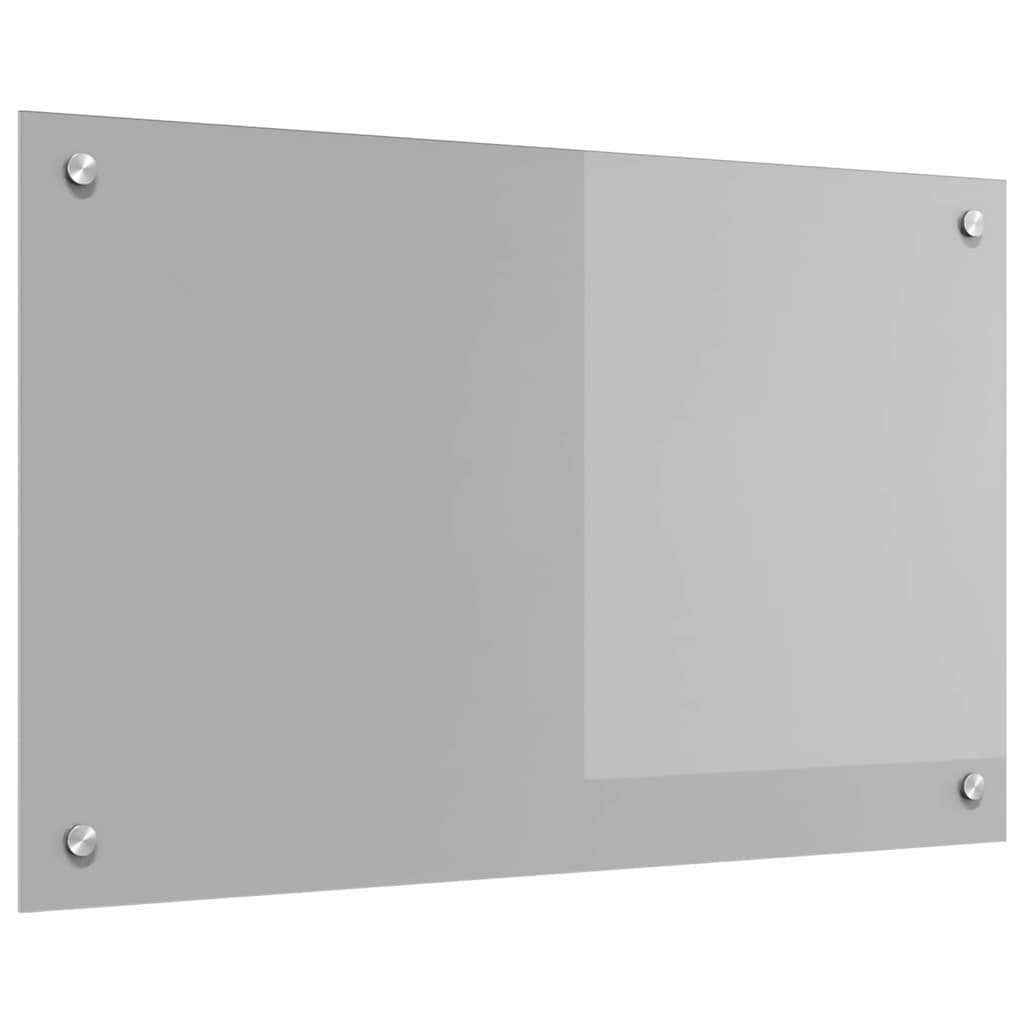 Køkkenbacksplash Lysegrå 80 x 50 cm hærdet glas
