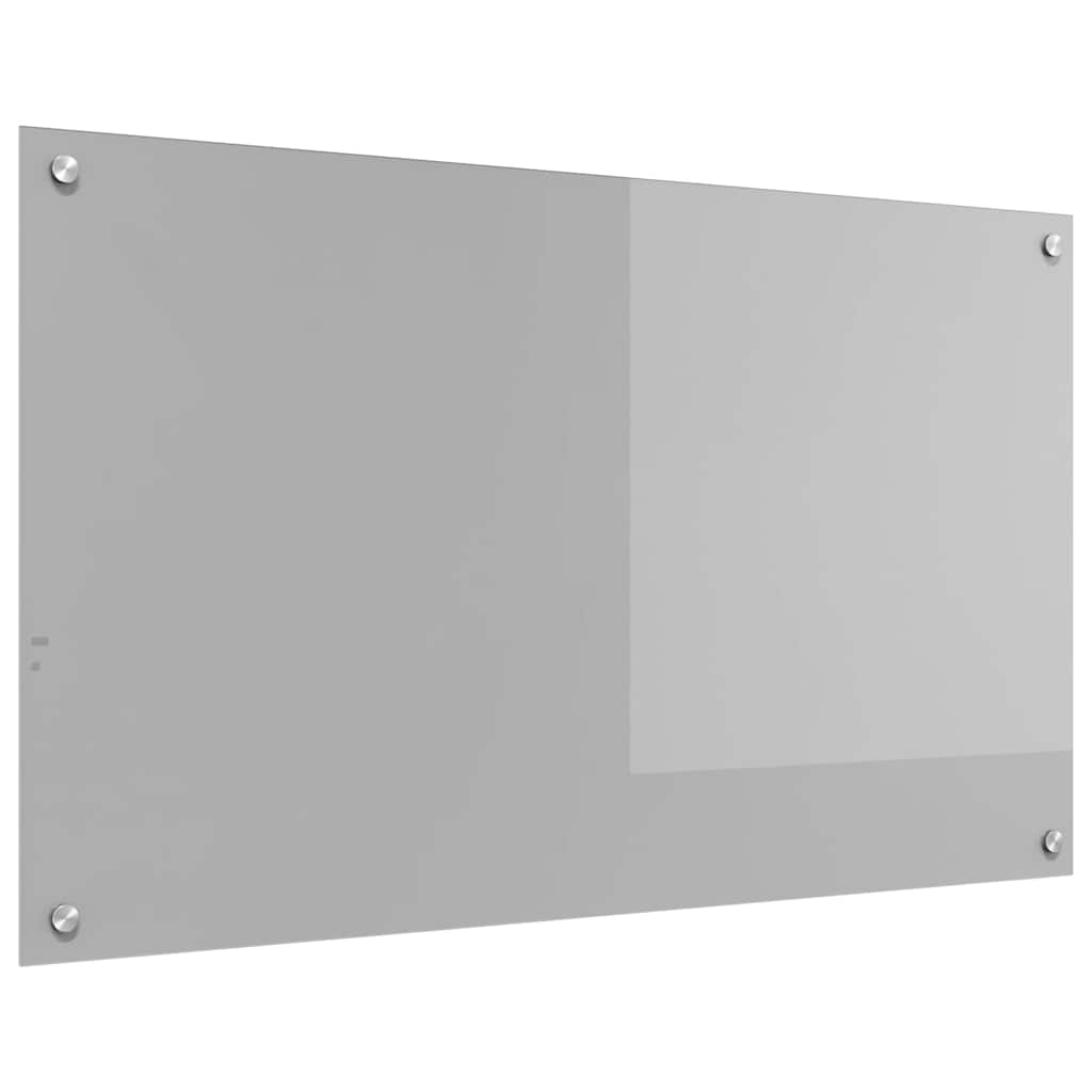 Køkkenbacksplash Lysegrå 100 x 60 cm hærdet glas