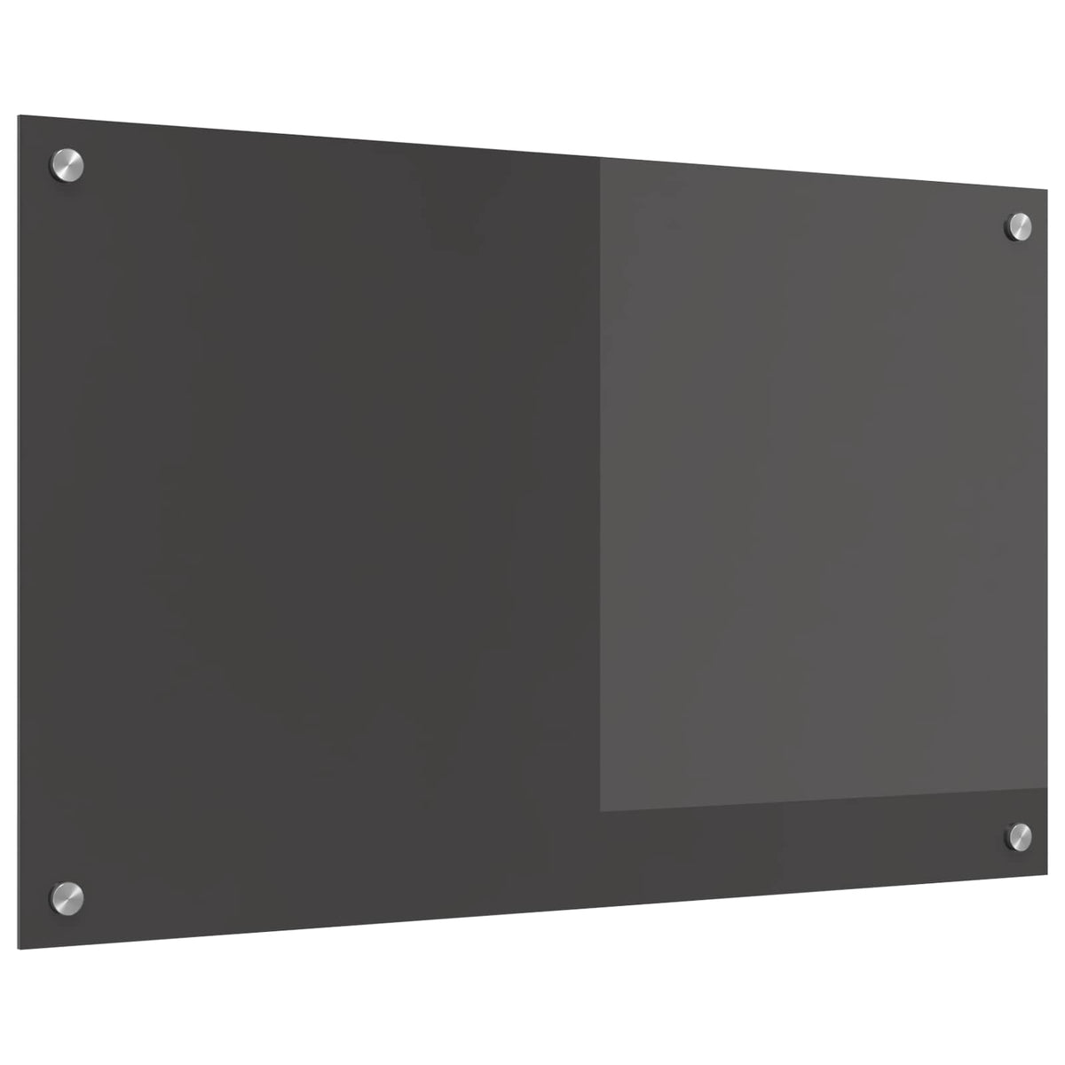 Køkkenbacksplash Mørkegrå 80 x 50 cm hærdet glas