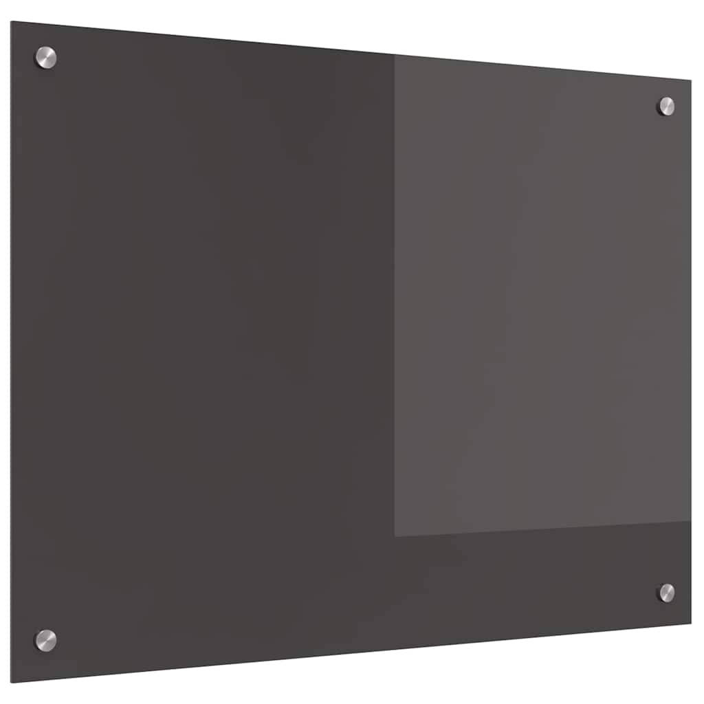 Køkkenbacksplash Mørkegrå 80 x 60 cm hærdet glas