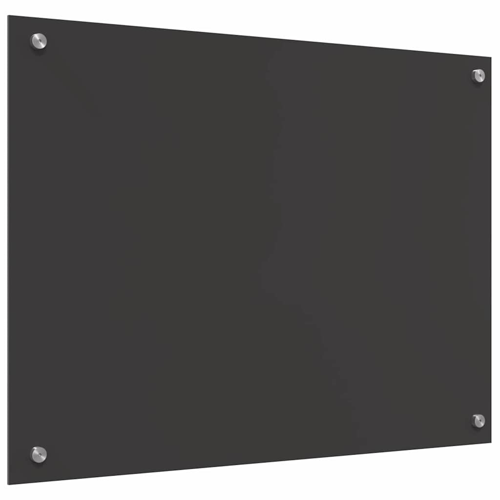 Køkkenbacksplash Mørkegrå 80 x 60 cm hærdet glas