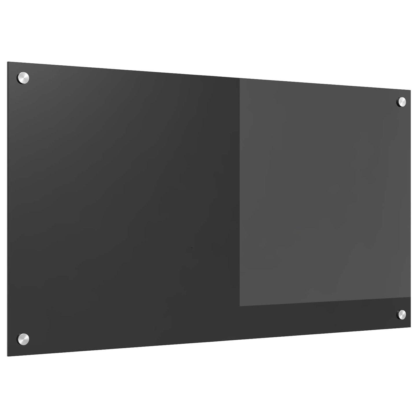 Køkkenbacksplash Mørkegrå 90 x 50 cm hærdet glas