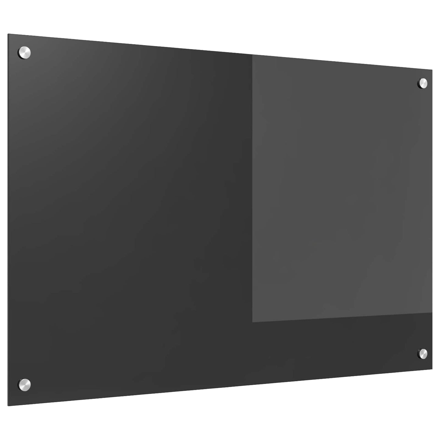Køkkenbacksplash Mørkegrå 90 x 60 cm hærdet glas