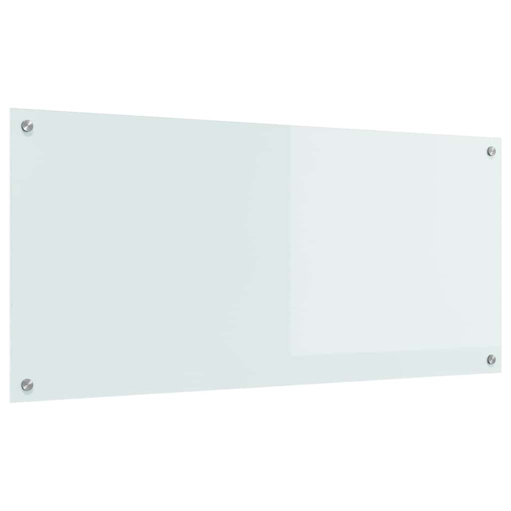 Køkkenbacksplash Hvid 110 x 50 cm hærdet glas