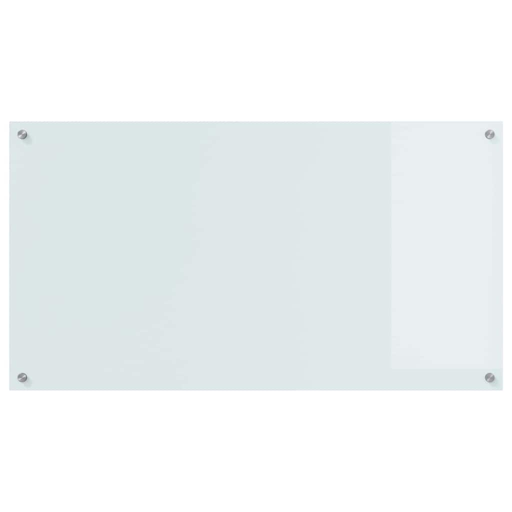 Køkkenbacksplash Hvid 110 x 60 cm hærdet glas