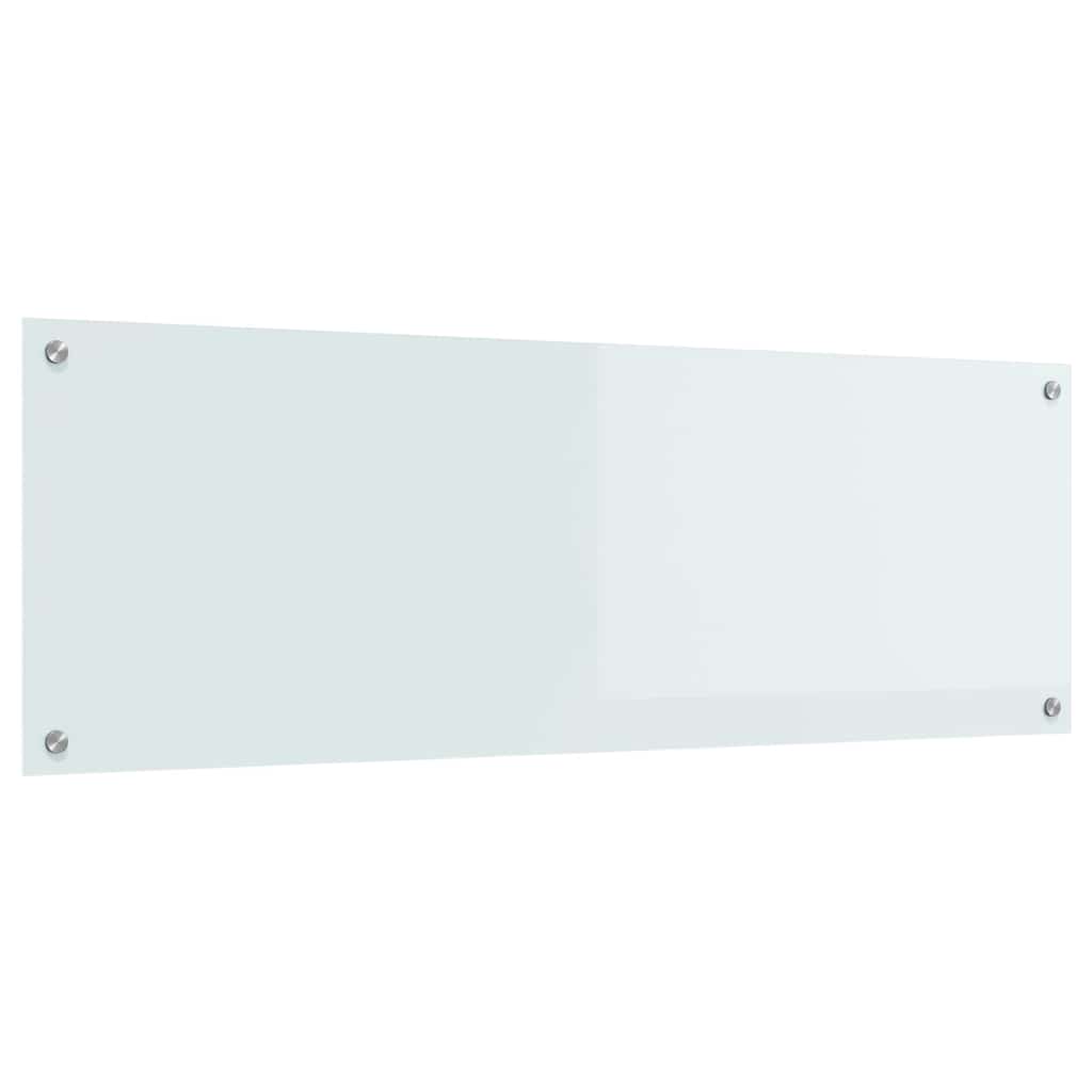 Køkkenbacksplash Hvid 120 x 40 cm hærdet glas