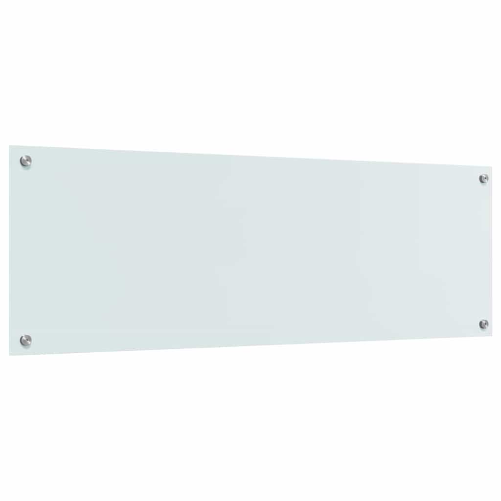 Køkkenbacksplash Hvid 120 x 40 cm hærdet glas