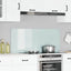 Køkkenbacksplash Hvid 120 x 50 cm hærdet glas