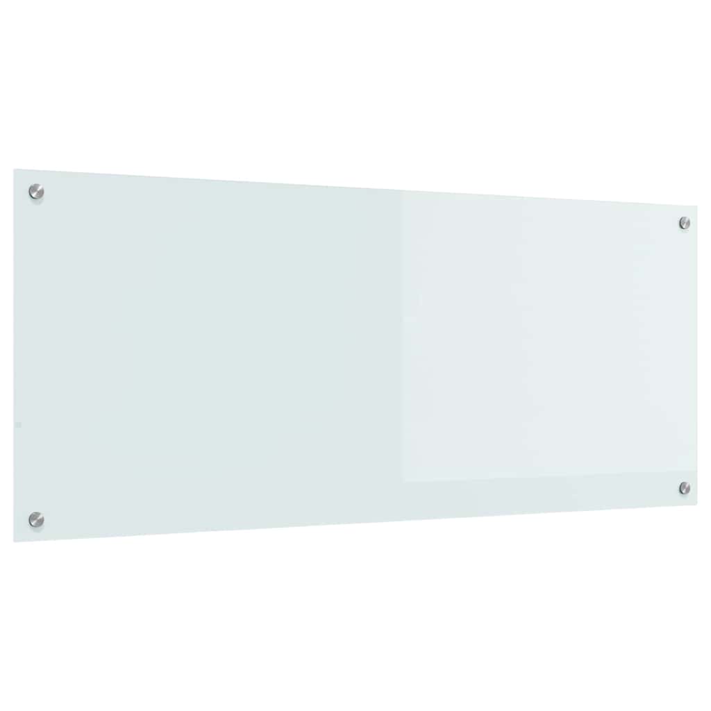 Køkkenbacksplash Hvid 120 x 50 cm hærdet glas