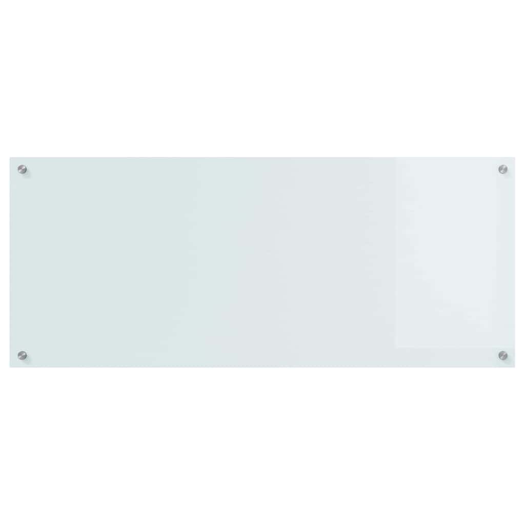 Køkkenbacksplash Hvid 120 x 50 cm hærdet glas