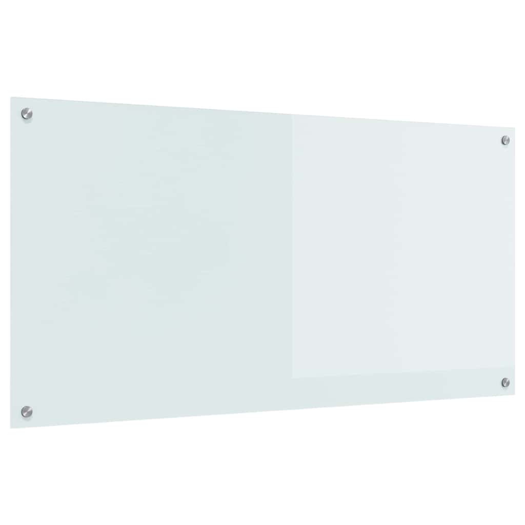Køkkenbacksplash Hvid 120 x 60 cm hærdet glas