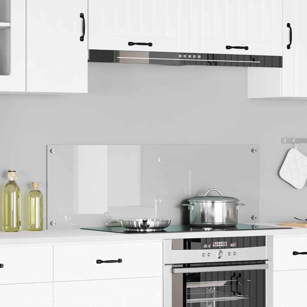 Køkkenbacksplash Transparent 120 x 40 cm hærdet glas