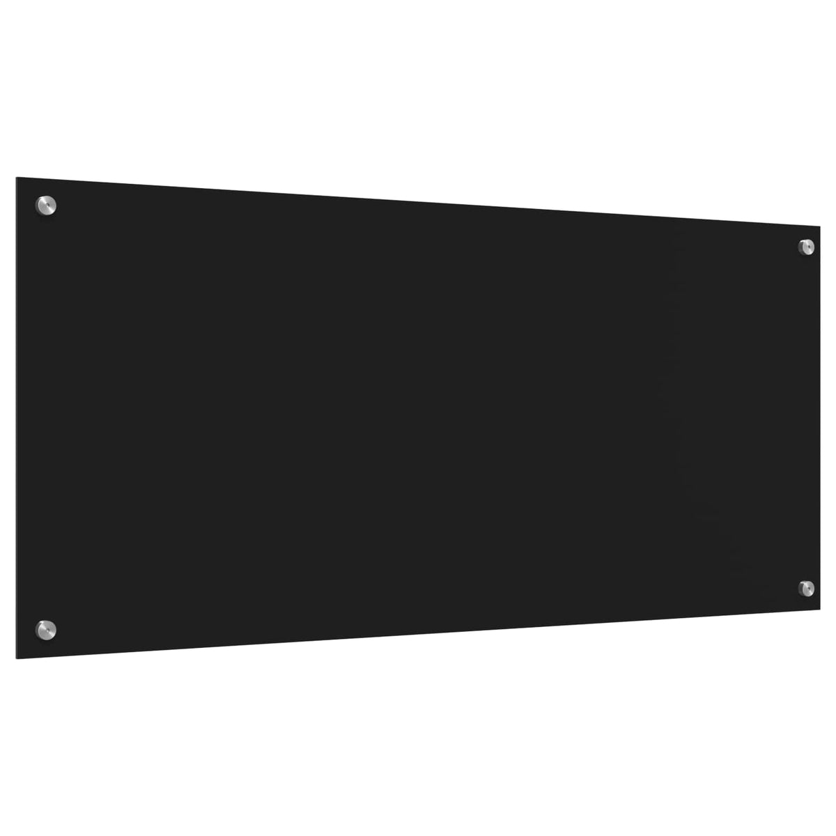 Køkkenbacksplash Sort 110 x 50 cm hærdet glas