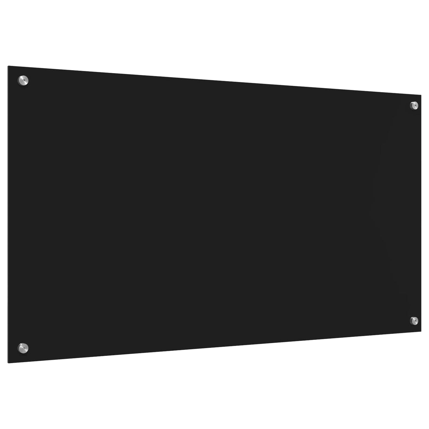 Køkkenbacksplash Sort 110 x 60 cm hærdet glas