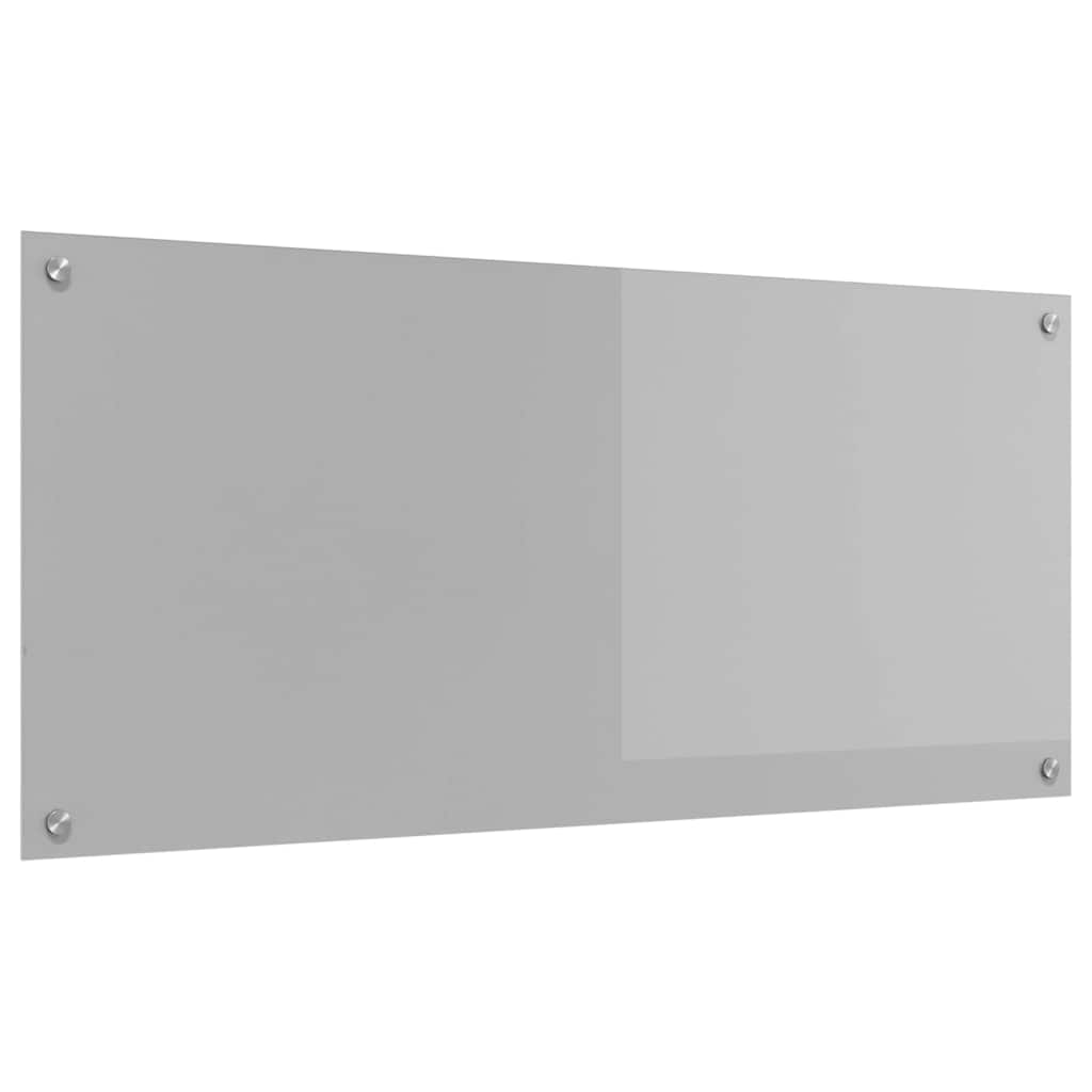 Køkkenbacksplash Lysegrå 110 x 50 cm hærdet glas