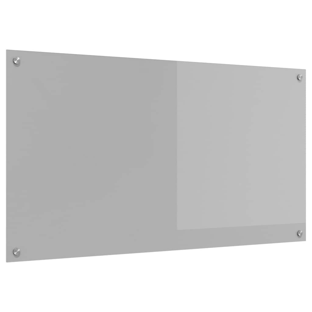 Køkkenbacksplash Lysegrå 110 x 60 cm hærdet glas