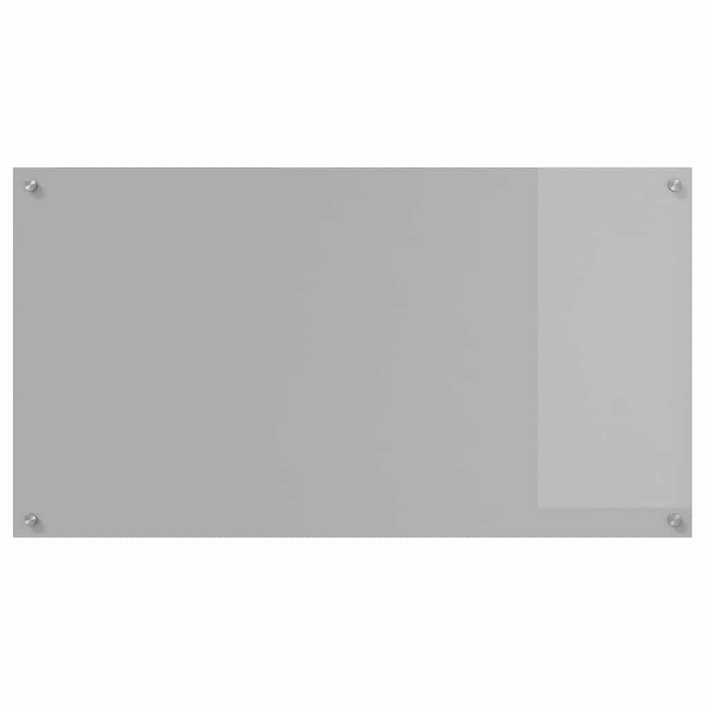 Køkkenbacksplash Lysegrå 110 x 60 cm hærdet glas