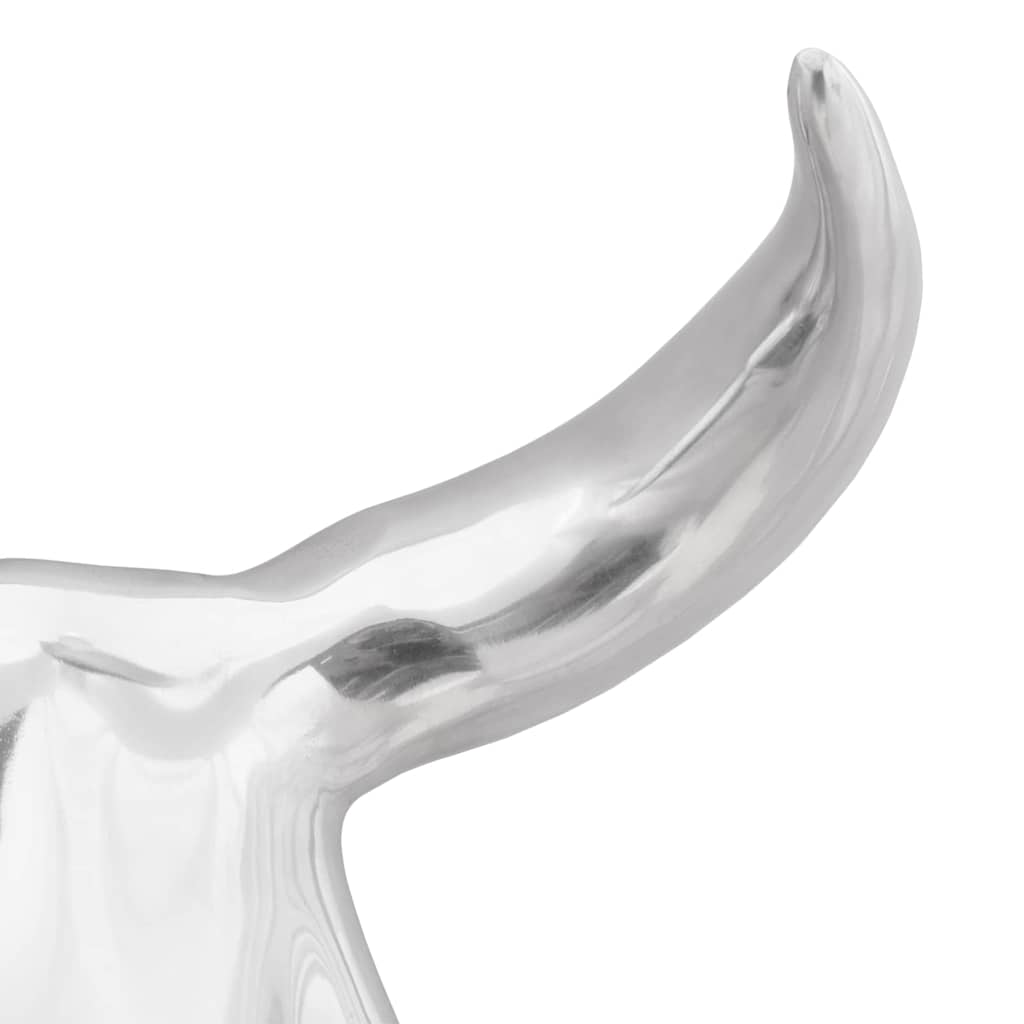 Bull kranium Sølv 34 x 13 x 53 cm Aluminium