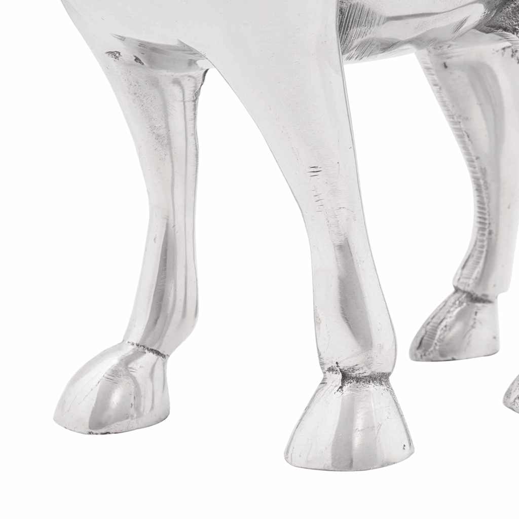 Tyrskulptur Sølv 20 x 17 x 23 cm Aluminium