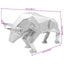 Tyrskulptur Sølv 74 x 23 x 30 cm Aluminium