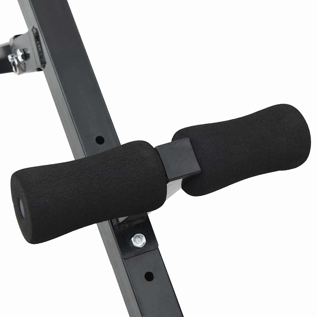 Hyperextension bænk Sort 100,5 x 70 x 78 cm Pulverlakeret stål
