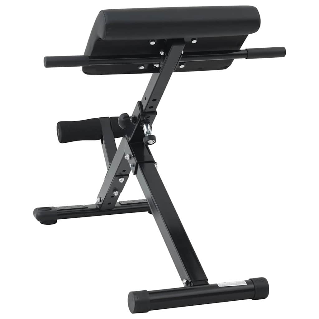 Hyperextension bænk Sort 100,5 x 70 x 78 cm Pulverlakeret stål