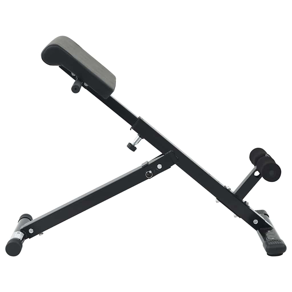 Hyperextension bænk Sort 100,5 x 70 x 78 cm Pulverlakeret stål