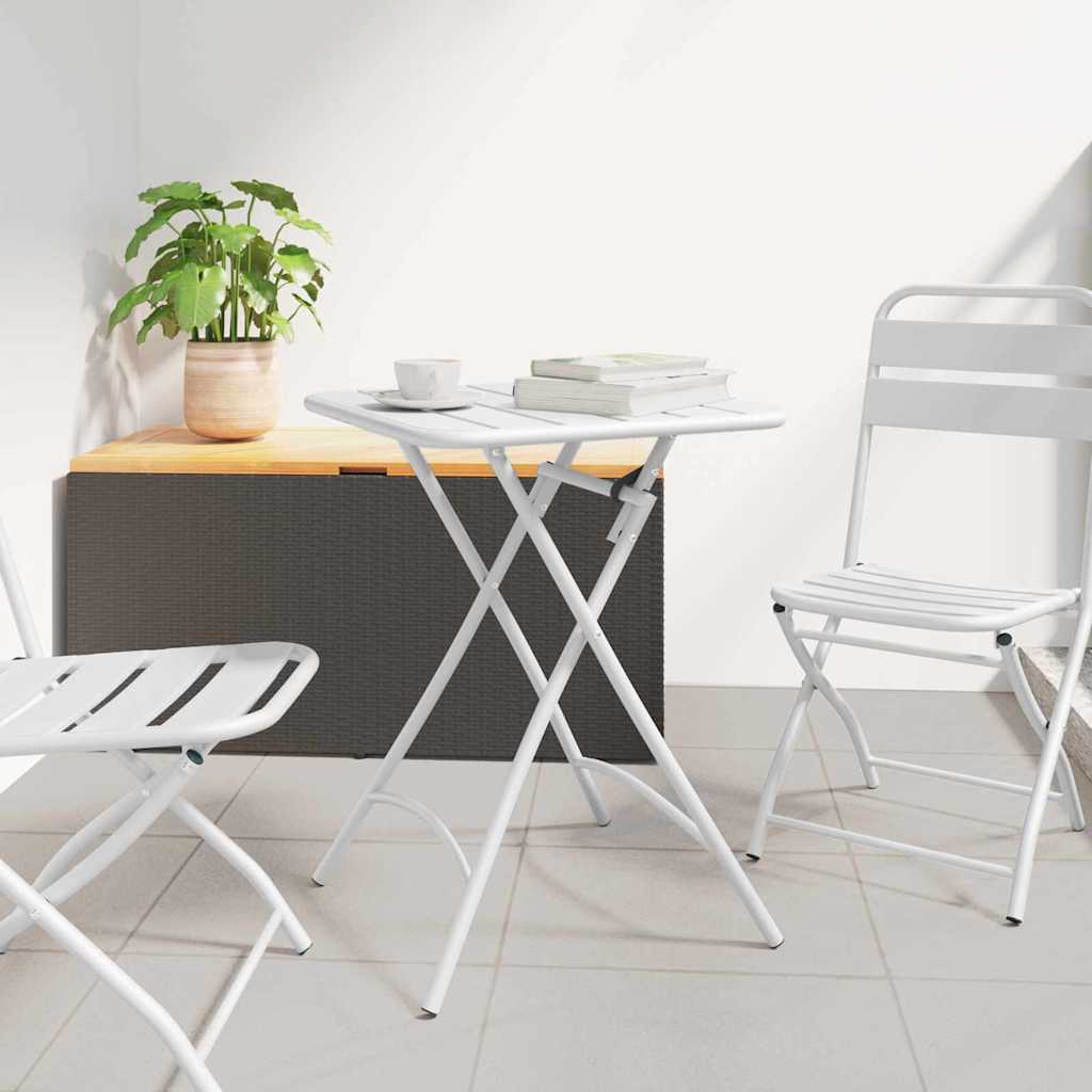 Bistrobord Hvid 55 x 55 x 72,5 cm Pulverlakeret stål