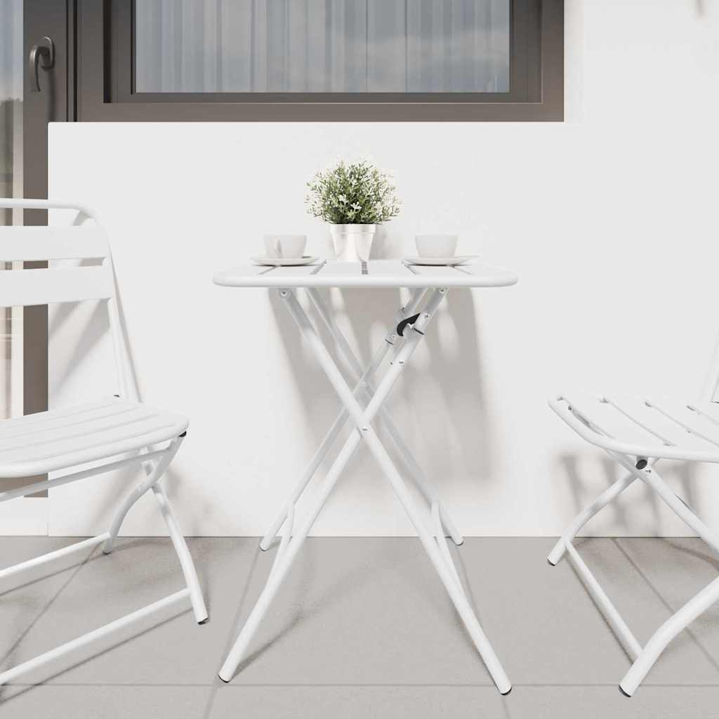 Bistrobord Hvid 55 x 55 x 72,5 cm Pulverlakeret stål