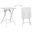 Bistrobord Hvid 55 x 55 x 72,5 cm Pulverlakeret stål