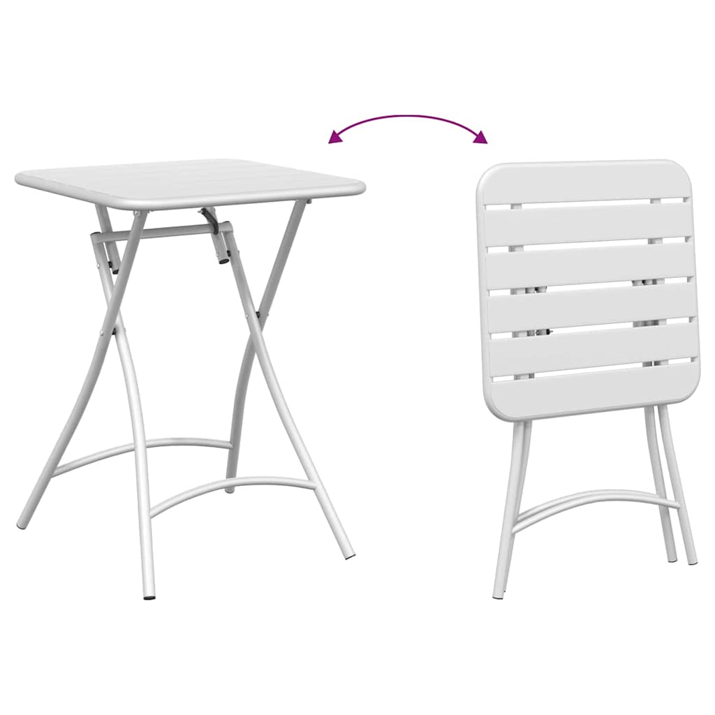 Bistrobord Hvid 55 x 55 x 72,5 cm Pulverlakeret stål