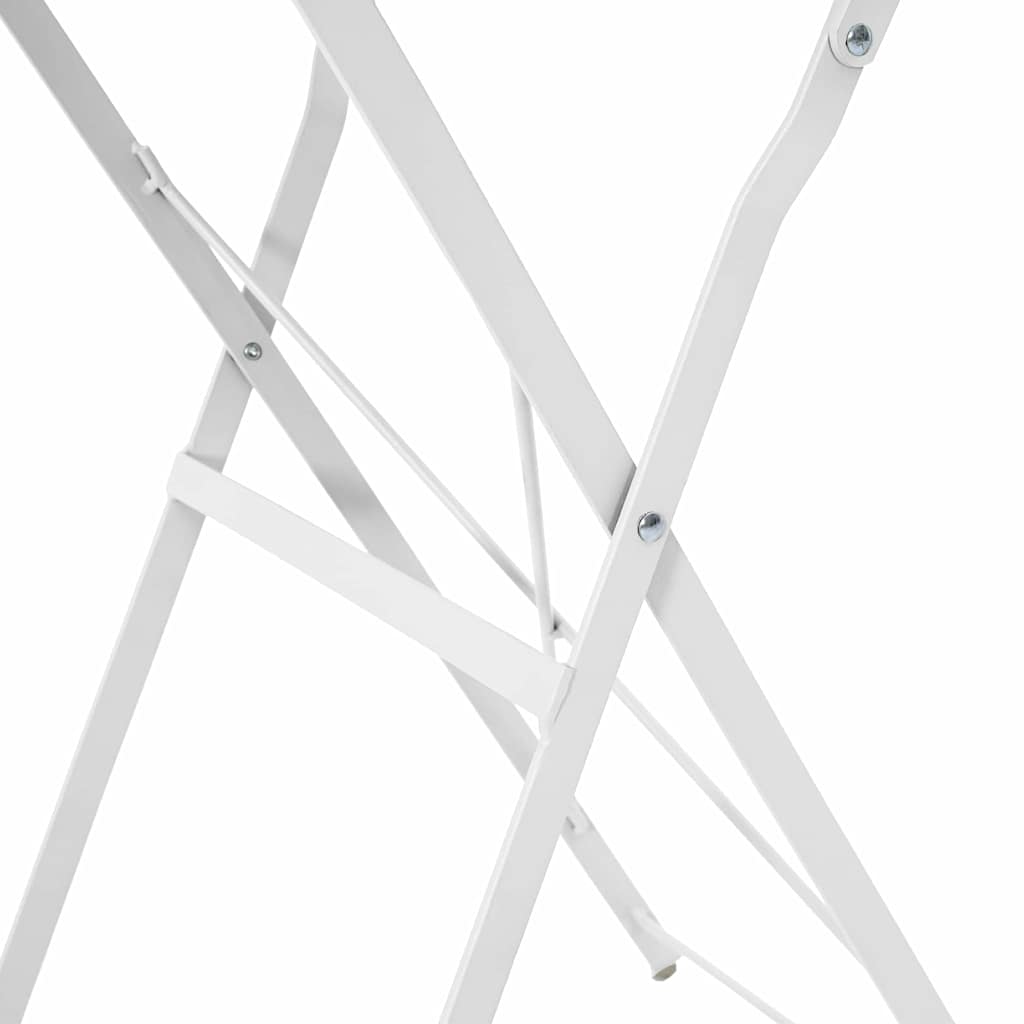 Bistrobord Hvid Ø 50 x 71 cm Pulverlakeret stål