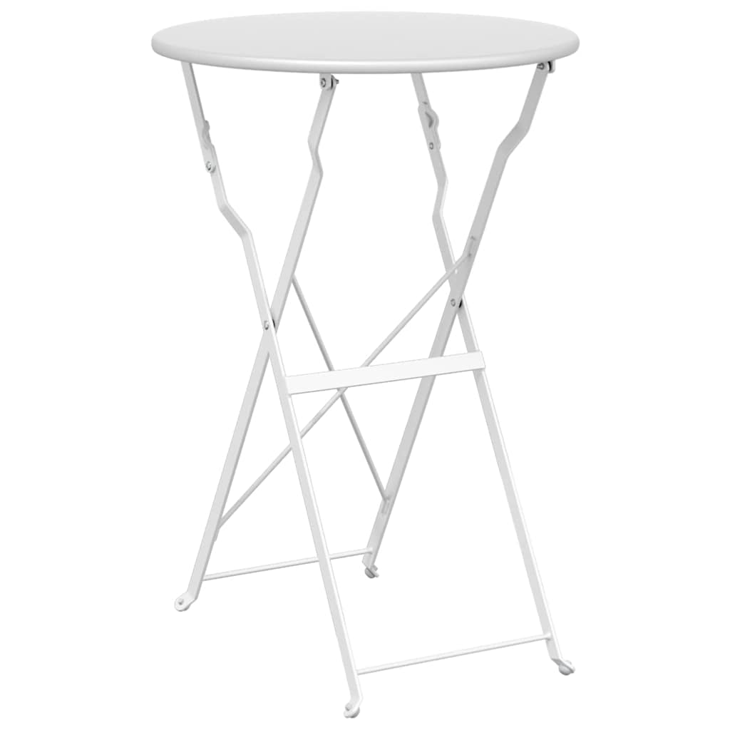 Bistrobord Hvid Ø 50 x 71 cm Pulverlakeret stål