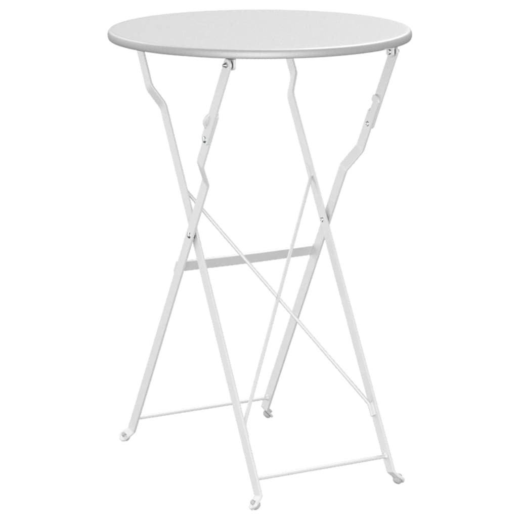 Bistrobord Hvid Ø 50 x 71 cm Pulverlakeret stål